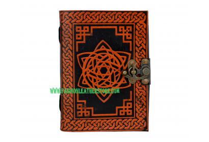Vinatge Retro Sense Pentagramm Vintage Buffalo leather journal NEW PREMIUM PAPER Cotton paper Notebook Handmade In India